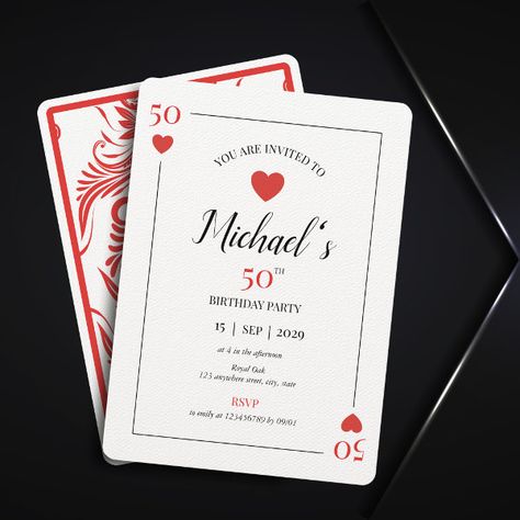 Playing Card Poker Night Casino 50th Birthday Poker Theme Party, Vegas Wedding Theme, Playing Card Invitation, Wedding Invitations Travel, Wedding Playing Cards, Explore Air 2 Projects, Hampton Wedding, Vegas Wedding Invitations, Las Vegas Destination Wedding