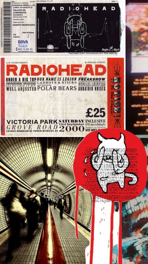 Band Posters, Radiohead Poster, Music Nerd, Music Poster Design, Band Wallpapers, Victoria Park, Radiohead, Cool Posters, Album Art