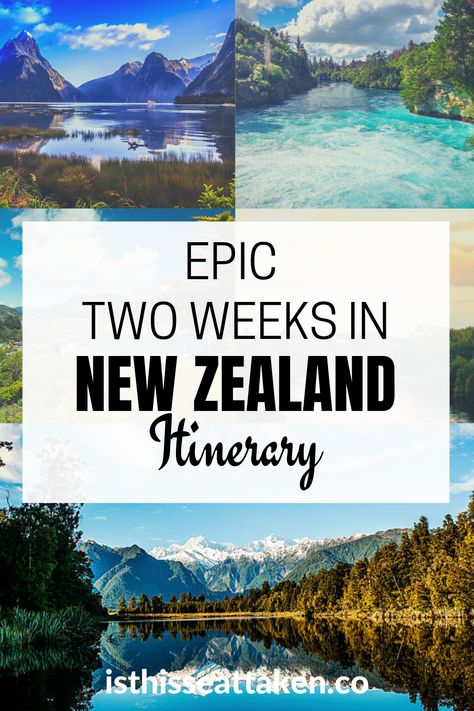 Travel tips and fun facts about epic two weeks in New Zealand itineray #newzealand#travel#itinerary#traveltips#travelguide Two Weeks In New Zealand, Cathedral Cove, New Zealand Itinerary, New Zealand Adventure, New Zealand Travel Guide, Visit New Zealand, Waiheke Island, Oceania Travel, Milford Sound