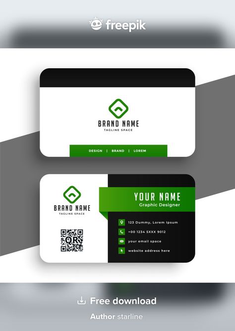 Call Cards Design, Green Business Card Design, Calling Card Template, White Business Card Design, Green Business Card, Elegant Business Cards Design, Visiting Card Templates, Yellow Business Card, Visit Card