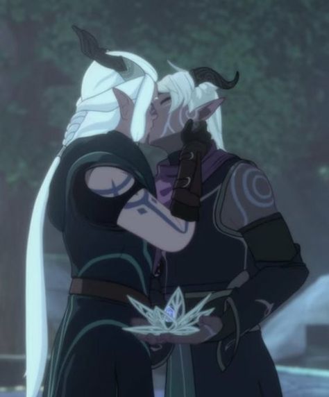 Runaan and his husband Ethari from The Dragon Prince season 3 Runaan X Ethari, Dragon Prince Season 3, The Dragon Prince, If Only, The Dragon, Season 3, Growing Up, Prince, Reading