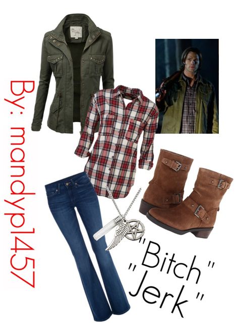 female version of Sam Winchester. Sam Winchester Outfit, Winchester Outfit, Girlfriends Outfits, Supernatural Inspired Outfits, Supernatural Fashion, Supernatural Outfits, Supernatural Cosplay, Skort Outfit, Nerd Fashion