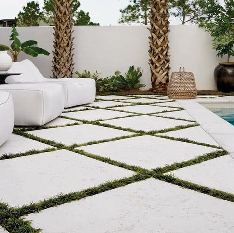 PEACOCK PAVERS on Instagram: “@peacockpavers Rice White large format 3’X3’ handcrafted concrete pavers are perfect for this pool surround in @rosemary_beachfl Built by…” Large Concrete Pavers, Peacock Pavers, Large Pavers, Garden Pavers, Pool Pavers, Patio Pictures, Paver Designs, Pavers Backyard, Concrete Patio Designs