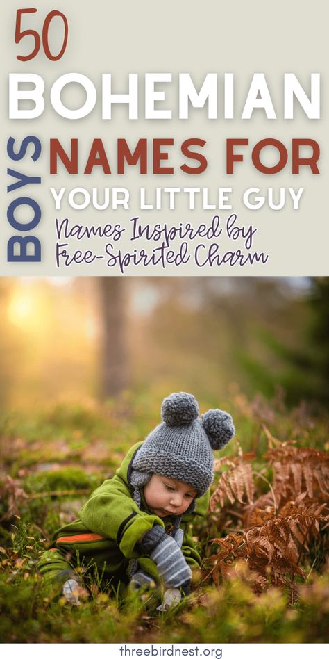 Discover 50 enchanting Bohemian boy names, each intricately woven with nature, mythology, and free-spirited charm. From the celestial vibes of Orion to the earthy resonance of River, explore a collection that transcends mere names, inviting you to embrace a lifestyle of creativity, joy, and harmonious connection with the world. Boho boy names, bohemian boy names, cute boy names, modern boy names, hippy boy names, boy names list, free spirited boy names. Nature, Hippie Names For Boys, Celestial Names For Boys, Nature Inspired Boy Names, A Names Boys, Names Boys Unique, Ethereal Boy Names, Witchy Boy Names, Name Inspiration Boy