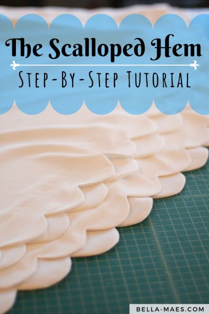 How To Sew Scalloped Edges, Heirloom Sewing Patterns, How To Sew A Scalloped Hem, Scallop Stitch, Blind Hem Stitch, Sewing Corner, Sewing Hems, Pattern Magic, Hem Stitch