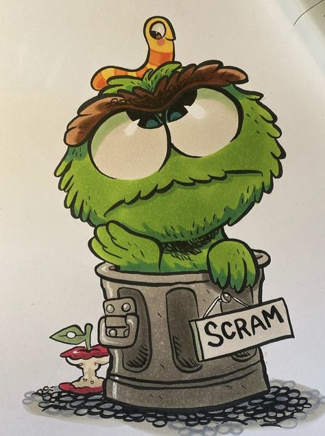 Fun Cartoons To Draw, Things To Draw Cartoon Characters, Drawing Ideas With Color Markers, Fun Characters To Draw, Muppet Drawings, Easy Copic Marker Drawings, Easy Cute Sketches, Copic Marker Art Ideas, Cartoon Art Ideas