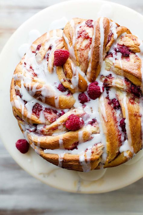 Raspberry Danish, Twist Bread, Sallys Baking, Pane Dolce, Sally's Baking, Vanilla Icing, Breakfast Bread, Sweet Roll, Breakfast Breads