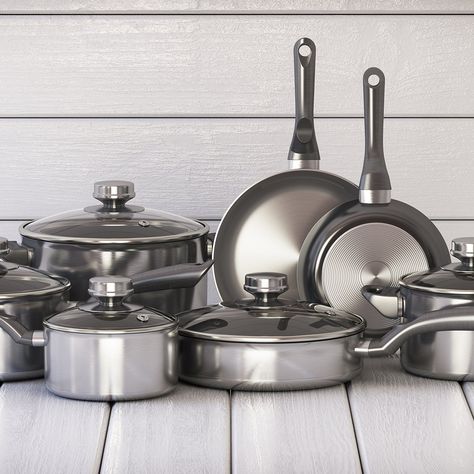 Stainless Steel Pots And Pans, Kitchen Knowledge, Searing Meat, Favorite Pasta Recipes, Stainless Steel Pans, Steel Cookware, Stainless Steel Pot, Pots And Pans Sets, Woodworking Supplies