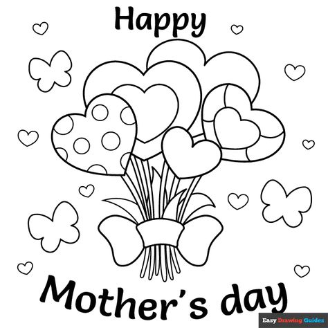 Happy Mother’s Day Colouring Pages, Happy Mother’s Day Coloring Sheet, Mothers Day Coloring Pages For Kids, Mothers Day Crafts For Kids Cards, Happy Mothers Day Coloring, Happy Mother's Day Easy Drawing, Mother's Day Coloring Printables, Mothers Day Colouring Pages, Happy Mothers Day Craft