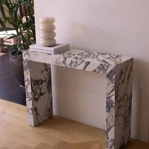 CalacattaMarbleShop - Etsy Türkiye Contemporary Credenza, Console Table Marble, Side Table Marble, Calacatta Viola Marble, Viola Marble, Calacatta Viola, Marble Side Table, Coffee Books, Marble Console Table