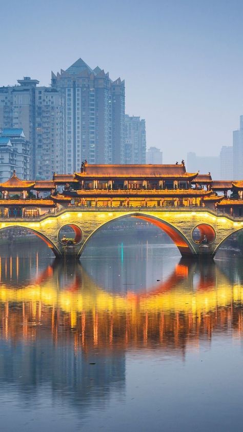 Beautiful Bridges, Chengdu China, China Travel, Luxury Holidays, Chengdu, Bhutan, Chinese Culture, Asia Travel, Led Strip