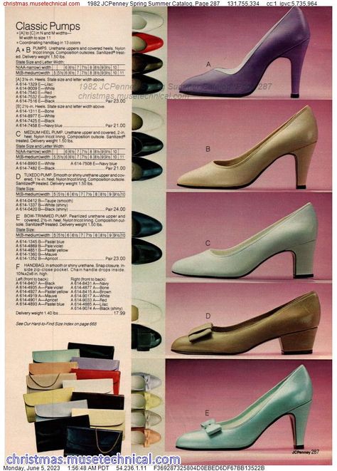 1982 JCPenney Spring Summer Catalog, Page 287 - Catalogs & Wishbooks Shoes For Women Boots, 1980s Shoes, 80s Shoes, 80s Prom Dress, Bally Shoes, Summer Campaign, Shoe Design Sketches, Shoe Design, All About Shoes