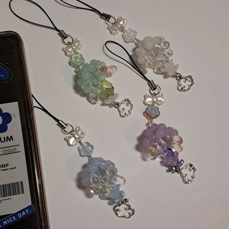 Cloud Phone Charms☁️ _ ✿ Price: $12.50 each + shipping ✿ Available in white, blue, green, and purple _ ✿Made with: glass beads, acrylic beads, phone charm strap landyard, zinc alloy charm(s), and stainless steel tarnish-resistant wire _ Available on my Etsy. Link in Bio ~ 🤍 _ _ _ _ _ #accessories #jewelry #jewelrymaking #bracelets #charmbracelets #beadedjewelry #beadedbracelets #beadsjewelry #beads #fyp #fypシ #explore #explorepage #beadtok #handmadejewelry #acubifashion #acubijewelry #... Cloud Phone, Accessory Inspo, Phone Charms, Phone Strap, Phone Charm, Acrylic Beads, Accessories Jewelry, Green And Purple, Zinc Alloy