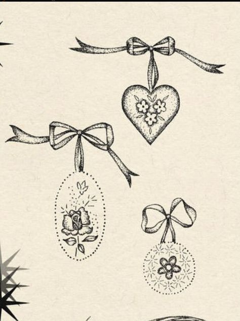 Girly Heart Tattoos, Dainty Flash Sheet, Romantic Style Tattoo, Antique Heart Tattoo, Charmed Tattoo Ideas, Vintage Valentine Tattoo, Ornate Heart Tattoo, Croquette Tattoo Ideas, Lockette Tattoo