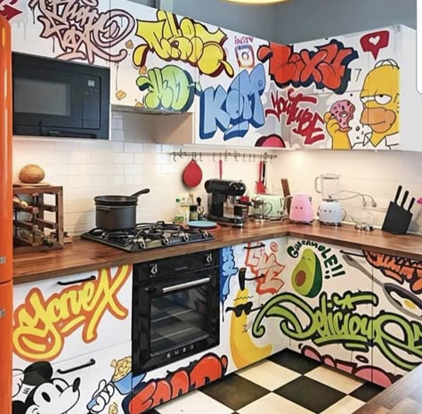 Graffiti Furniture, Room Makeover Inspiration, Graffiti Styles, Room Ideas Bedroom, Dream House Decor, Aesthetic Room Decor, Dream Home Design, Graffiti Art, Home Deco