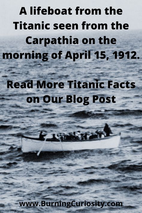 A lifeboat from the Titanic seen from the Carpathia on the morning of April 15, 1912. Rms Carpathia, 1912 Titanic, Titanic Facts, Titanic History, Titanic Ship, History Facts Interesting, Shocking Facts, The Titanic, Twist Of Fate