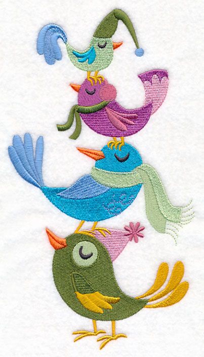 Winter Bird Stack design (M10783) from www.Emblibrary.com Embroidery Library Free Pattern, Embroidery Software Free, Machine Embroidery Designs Projects, Brother Embroidery Machine, Embroidery Download, Winter Bird, Christmas Towels, Small Sewing Projects, Embroidered Towels