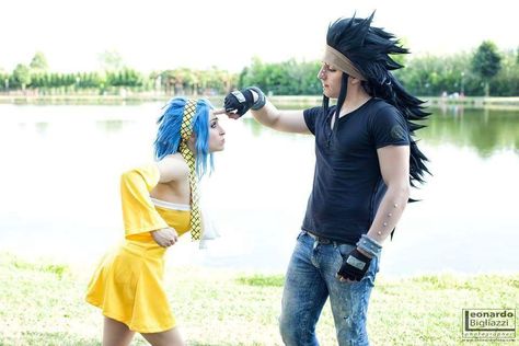 Awesome Gajevy Cosplay Gajeel Cosplay, Gajeel Levy Family, Levy Mcgarden X Gajeel, Gajeel Levy Cute, Levy And Gadjil, Fairy Tail Levy Gajeel, Gajeel X Levy, Fairy Tail Pictures, Nerd Life