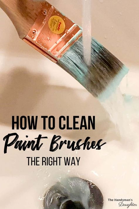 Clean Paint Brushes, Wall Paint Brush, House Painting Tips, Paint Brushes And Rollers, Chalk Paint Brushes, Painting Baseboards, Cleaning Paint Brushes, Woodworking Art, Acrylic Paint Brushes