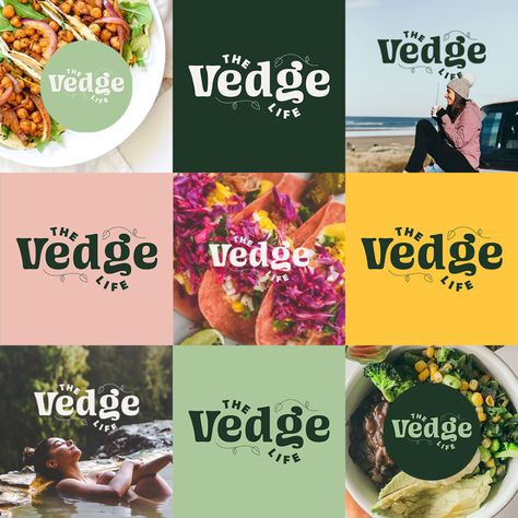 Vegan Branding Design, Vegan Food Packaging Design, Vegan Brand Identity, Food Brand Identity Design, Vegan Moodboard, Vegan Packaging Design, Organic Food Branding, Vegan Graphic Design, Gardening Branding