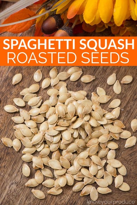 Roasted Spaghetti Squash Seeds, Spaghetti Squash Seeds Roasted, Spaghetti Squash Seeds, Roasted Squash Seeds, Crockpot Vegan, Basil Tofu, Pumpkin Seeds Recipe, Spaghetti Squash Recipes Easy, Squash Spaghetti