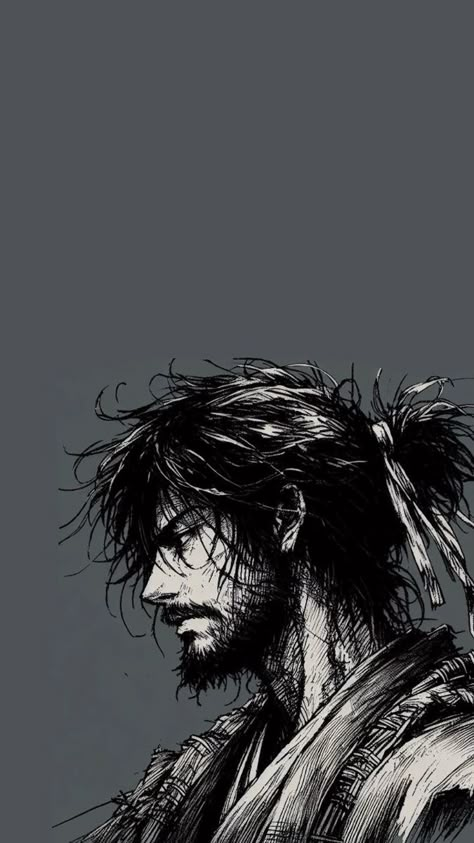 Miyamoto Musashi Art Wallpaper, Dark Samurai Wallpaper, Ronin Character Design, Quotes In Black And White, Quotes In Black, Best Anime Quotes, Anime Quotes About Life, Miyamoto Musashi Art, Guerriero Samurai