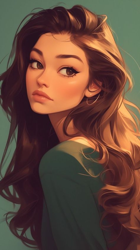 Cartoon Characters Digital Art, Digital Portrait Art Beautiful, Digital Art Woman, Disney Faces, Smile Drawing, Digital Portrait Illustration, Sketch Portrait, Face Illustration, Digital Portrait Art