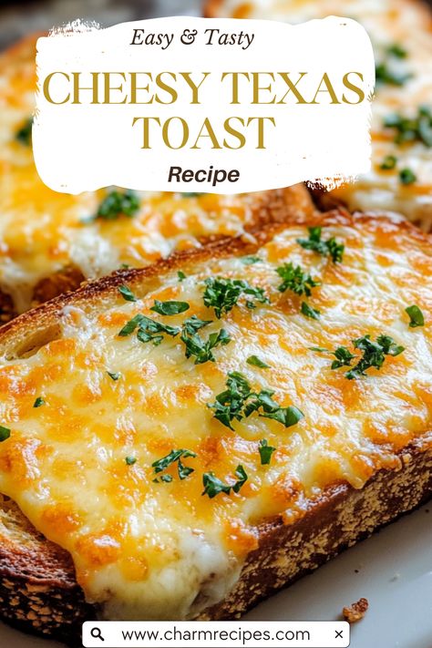 Cheesy Texas Toast Garlic Bread, Cheesy Texas Toast, Cheesy Toast, Texas Toast Bread, Cheese Toast Recipe, Cheese Toasties, Garlic Toast, Garlic Spread, Pasta Side Dishes