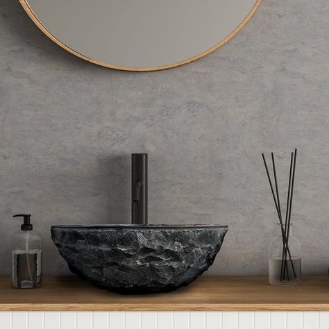 CAMERON Uniques Natural Basalt Stone Vessel Bathroom Sink - Bed Bath & Beyond - 39910972 Stone Vessel Sinks, Basalt Stone, Vessel Bathroom Sink, Vessel Sinks, Guest Bathroom, Bathroom Sink, Shower Bath, Bed Bath Beyond, Bed Bath