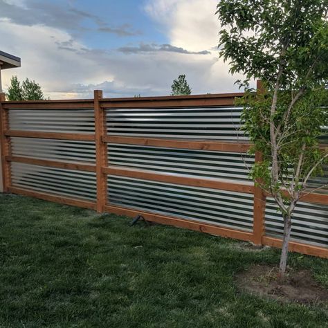 Ideas For Front Yard, Privacy Fence Ideas, Yard Remodel, Decorative Fence, The Family Handyman, Privacy Fences, Fence Panel, Metal Fence, Corrugated Metal