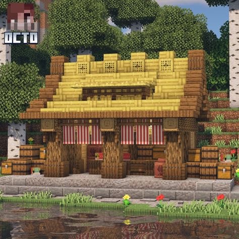 Beacon Tower Minecraft, Minecraft Lectern Ideas, Fwhip Minecraft Builds, Fish Shop Minecraft, Jungle Home Minecraft, Sugar Cane Farm Minecraft, Minecraft Bamboo House, Minecraft Horse Stables, Minecraft Barn