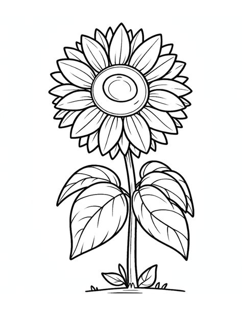 Free Printable Sunflower Coloring Pages Sunflower Coloring, Printable Sunflower, Sunflower Coloring Pages, Punch Embroidery, Sunflower Colors, Spring Wildflowers, Printable Coloring Sheets, Flower Coloring Pages, Printable Coloring Pages