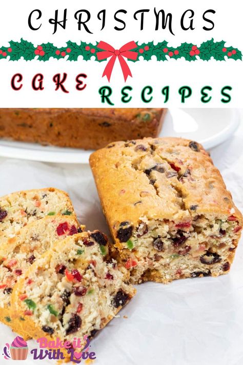 Best Christmas cake recipes collection featuring a tasty light fruitcake with coconut and text title heading. White Fruitcake Recipe, Best Christmas Cake Recipe, Delicious Holiday Desserts, International Desserts, Holiday Desserts Table, Christmas Cake Recipes, Fruitcake Recipes, Rich Chocolate Cake, Christmas Dishes