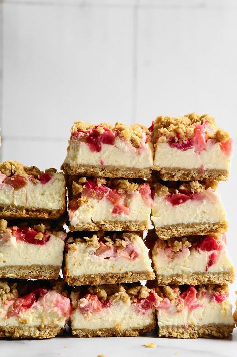 Pie, Pineapple Rhubarb Recipes, Raspberry Rhubarb Recipes, Strawberry Rhubarb Cheesecake Bars, Rhubarb Cheesecake Squares, Rhubarb Cheesecake Bars, Strawberry Rhubarb Cheesecake, Rhubarb Squares, Rhubarb Cheesecake