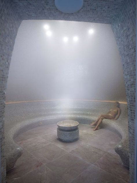 Stone Sauna, Home Spa Room, Dreams Spa, Spa Interior Design, Sauna Steam Room, Spa Rooms, Sauna Design, Steam Sauna, Spa Interior