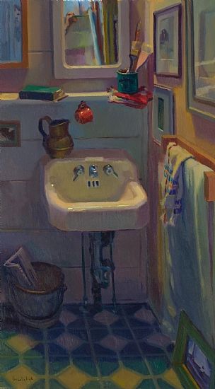 Cottage Sink by Lea Colie Wight Oil ~ 30" x 20" Design Art Nouveau, Interior Paintings, Canvas Painting Ideas, Arte Inspo, Arte Sketchbook, Ap Art, Interior Art, Art Journals, Art Plastique