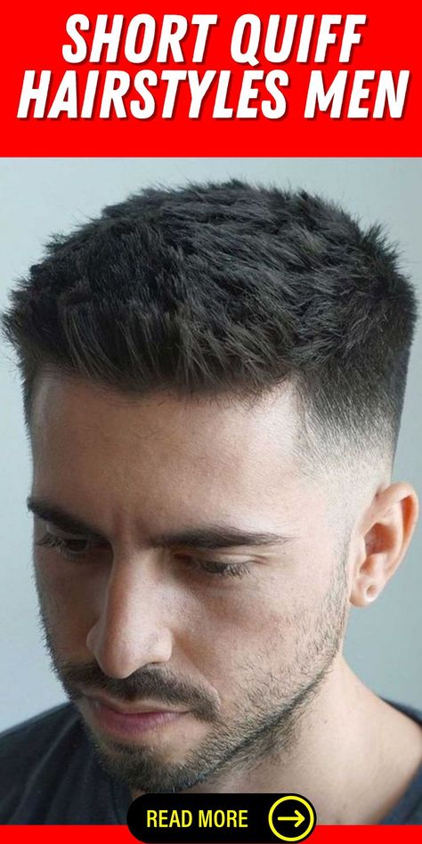 Immerse yourself in the world of short quiff hairstyles for men, where sophistication coexists harmoniously with contemporary finesse. The spiky and textured top, in tandem with an undercut, produces a daring and fashionable appearance, making it a compelling choice for individuals with oval faces. Whether your hair is naturally straight or wavy, this style offers a distinctive edge. Short Sweep Back Hair Men, Spiky Messy Hair Men, Short Haircuts For Men With Wavy Hair, Textured Quiff Men's Hairstyle, Messy Quiff Hairstyles Men, Short Quiff Hairstyles Men, Undercut Fade Haircut, Short Wavy Hair Men, Messy Quiff