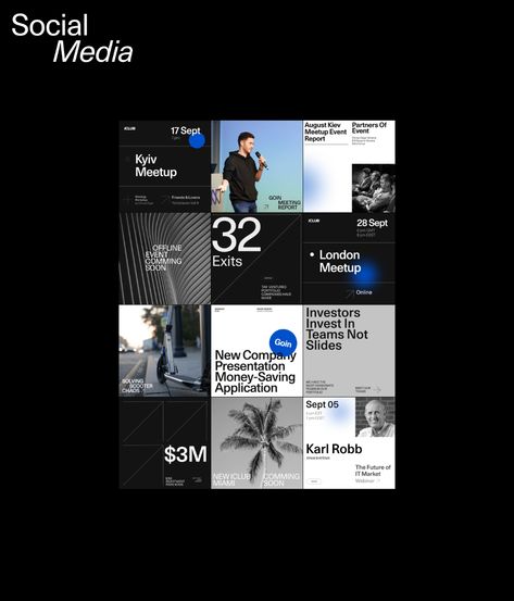 Dark Social Media Design, Design Agency Social Media Post, Insta Branding, Graphic Social Media, Social Media Design Template, Marketing Campaign Design, Insta Design, Agency Social Media, Company Presentation