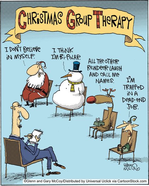 christmas cartoons | christmas cartoon fun 2 Funny Christmas Cartoons, Therapy Humor, Psychology Humor, Funny Christmas Pictures, Christmas Memes, Christmas Jokes, Group Therapy, Holiday Humor, Christmas Cartoons