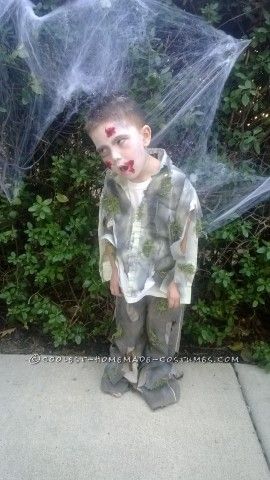 Zombie Skeleton Costume, Toddler Zombie Costume Boy Diy, Zombie Diy Costume Kids, Zombie Costume Kids Diy, Diy Kids Zombie Costume, Kid Zombie Costume, Zombie Costumes Diy, Diy Zombie Costume For Kids, Zombie Make Up For Kids