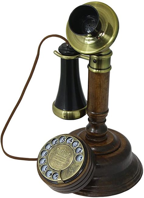 Amazon.com: Opis 1921 Cable Model C: The Classic Candlestick Retro Telephone Made from Real Wood: Electronics Candlestick Phone, Candlestick Telephone, Telephone Retro, Antique Phone, Telephone Vintage, Antique Telephone, Antique Candle Sticks, Rotary Phone, Retro Phone