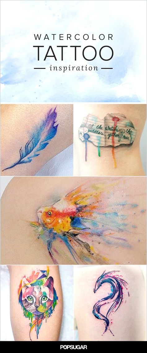 Slide 22 of 22 Tattoos Color, Watercolour Tattoos, Tattoo Watercolor, Watercolor Tattoos, Nature Tattoos, Trendy Tattoos, Beautiful Watercolor, Popular Tattoos, Skin Art