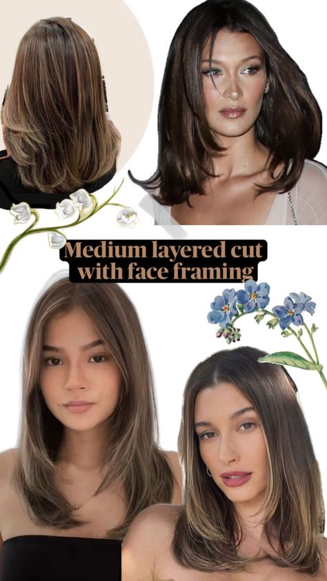 90s Layered Blowout Hair Medium, Soft Front Layers Medium Hair, Long Bob On Wavy Hair, Haircut Style Ideas, Mid Length Haircut For Oval Face, Chic Medium Haircut, News Anchor Hair, Hair To Collar Bone, Dramatic Classic Haircut