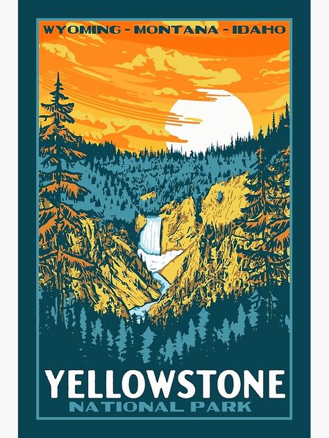 Vintage National Park Posters, Vintage Yellowstone, National Parks America, Wpa Posters, Step Design, Vintage Camper Remodel, National Park Posters, Park Art, Tour Posters