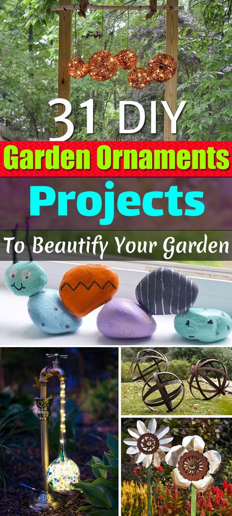 Lawn Ornaments Diy, Diy Garden Statue, Yard Ornaments Ideas, Lawn Art Diy Projects, Diy Garden Ornaments, Diy Yard Art, Shed Inspiration, Garden Ornaments Diy, Fun Garden Art