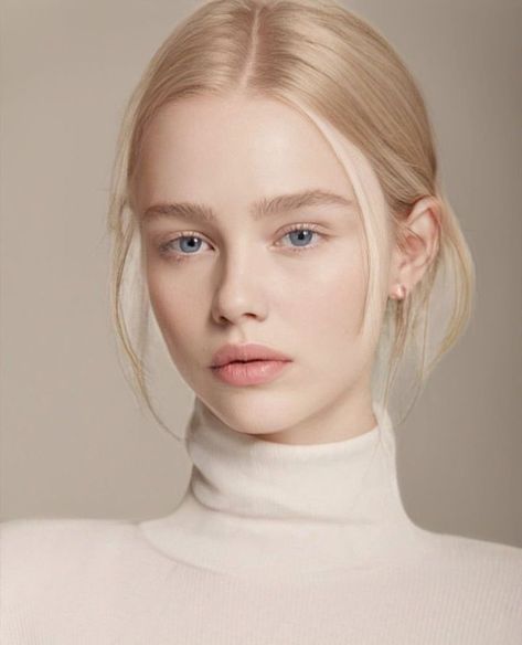 Hairstyle Bangs, Pale Makeup, Pale Blonde, Model Face, Pale Skin, 인물 사진, Blonde Girl, Beauty Face, Girl Face