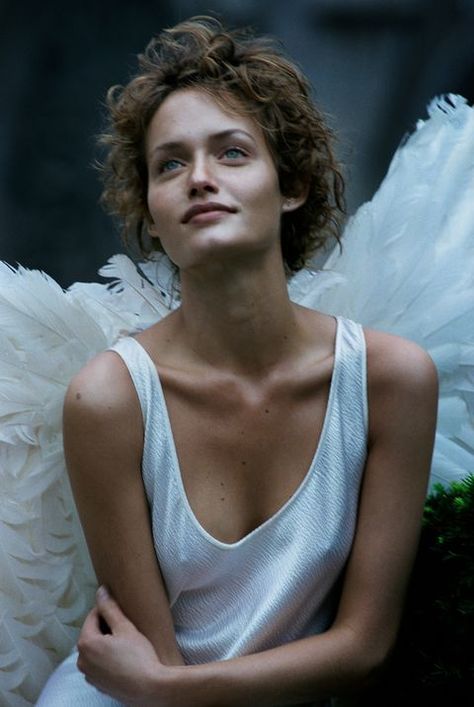 Where Are We Now, Amber Valletta, Deep Truths, Peter Lindbergh, White Wings, Visual Poetry, Figure Poses, Harper’s Bazaar, Harpers Bazaar