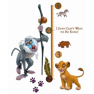 Room Mates 27 Piece Lion King Rafiki Giant Growth Chart Set The Lion King Rafiki, Lion King Room, Disney Baby Rooms, Disney Baby Nurseries, Lion King Nursery, Lion King Theme, Disney Bedrooms, Lion King Baby Shower, Lion King Baby