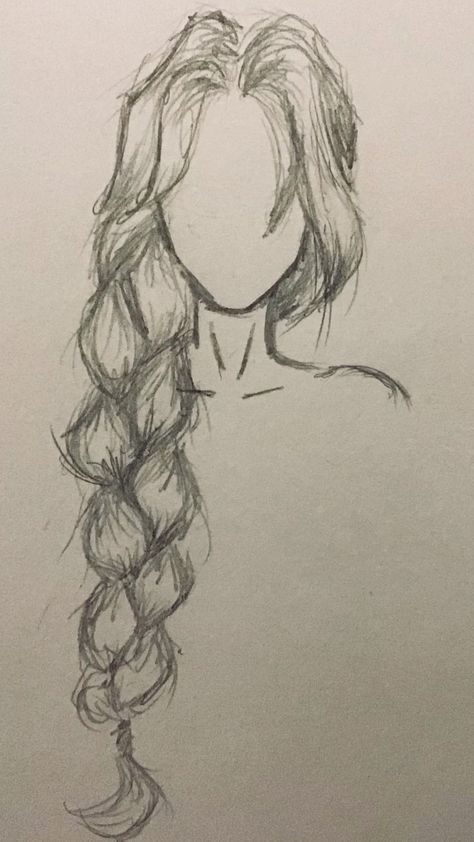 Braid Hairstyle Reference Drawing, Drawing Updo Hairstyles, How To Draw Hair Up, How To Sketch Braids, Long Braided Hair Drawing Reference, Easy Line Sketches, Enchanted Drawings Easy, Drawing Ideas Dancing, Things To Sketch In School