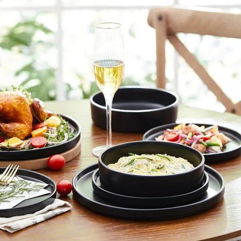 Upgrade your dining experience with our Elegant 12-Piece Black Ceramic Dinnerware Set! 🍽✨ https://bipena.com/elegant-12-piece-black-round-ceramic-dinnerware-set/ 🌈 Experience the Art of Dining with Bipena – Where Elegance Meets Excellence! 🌈 #DinnerwareSet #CeramicDinnerware #TableSetting #HomeDecor #KitchenEssentials #DiningInStyle #ElegantLiving #BlackCeramics #DinnerParty #Entertaining #ModernDining #Tableware #InteriorDesign #Kitchenware #DiningRoomDecor #HomeStyling #DinnerwareCollect... Dish Sets Dinnerware, Black Dinnerware Set, Stoneware Dinner Sets, Black Dinnerware, Ceramic Dinnerware Set, Stoneware Dinnerware Sets, Stoneware Dishes, Stoneware Dinnerware, Ceramic Dinnerware